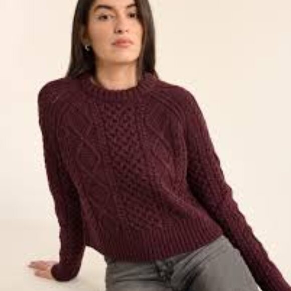 Pendleton Cropped Cable Sweater - Picture 1 of 3
